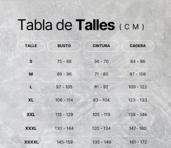tabla de talles
